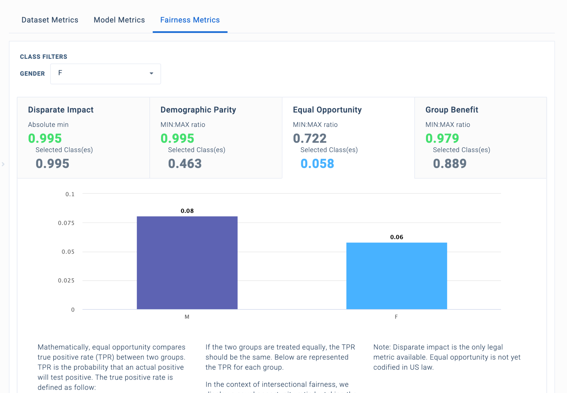 Fiddler AI measure fairness metrics