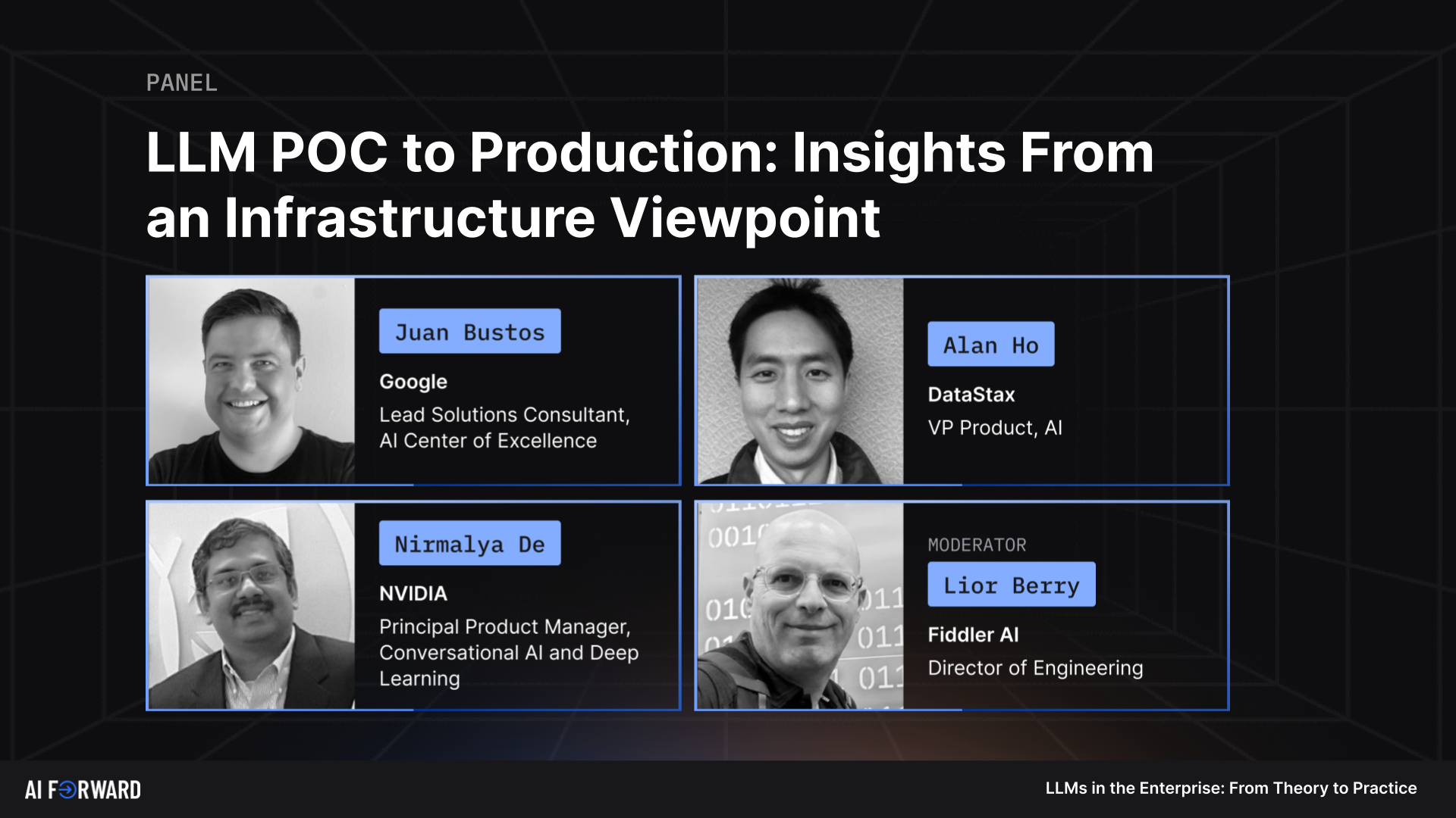 AI Forward Summit - LLMs in the Enterprise video image cover for LLM POC to Production: Insights From an Infrastructure Viewpoint